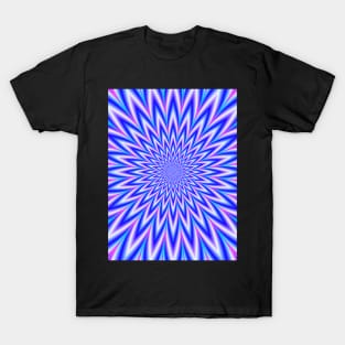 24 Point Star in Pink and Blue T-Shirt